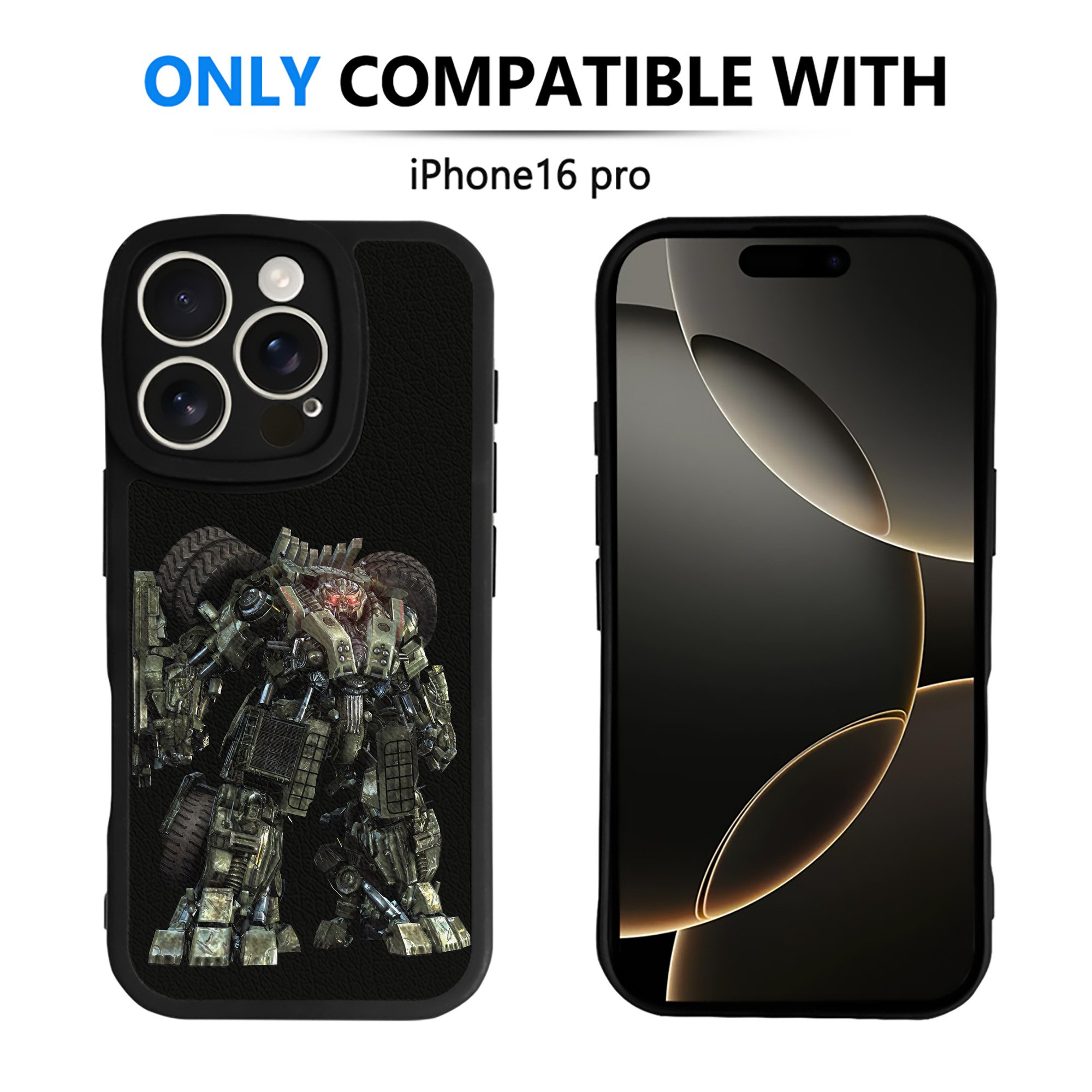 （画像用） Transformers トランスフォーマー 【iPhone 16シリーズ対応】シリコンスマホケース（レザー調） 材質：シリコン
